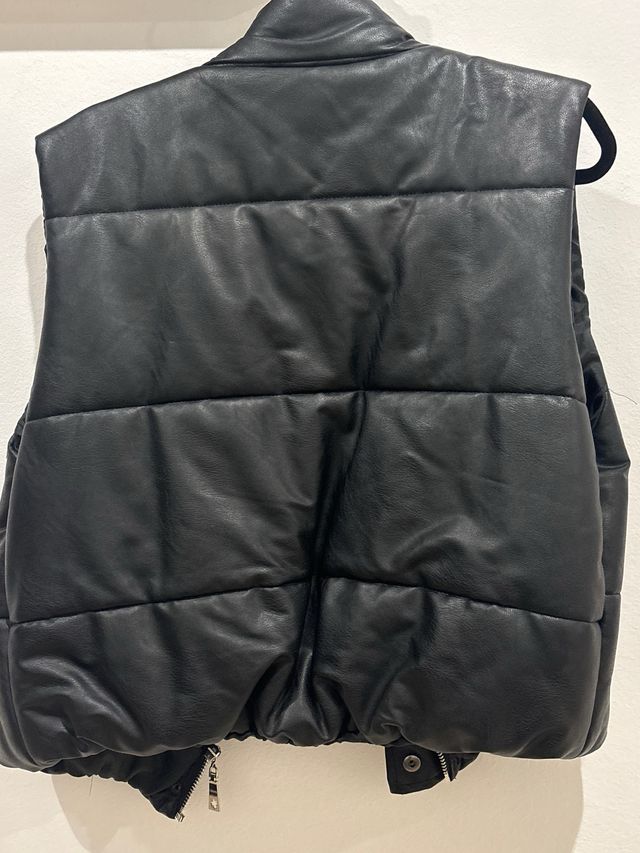 Chaleco polipiel negro talla única
