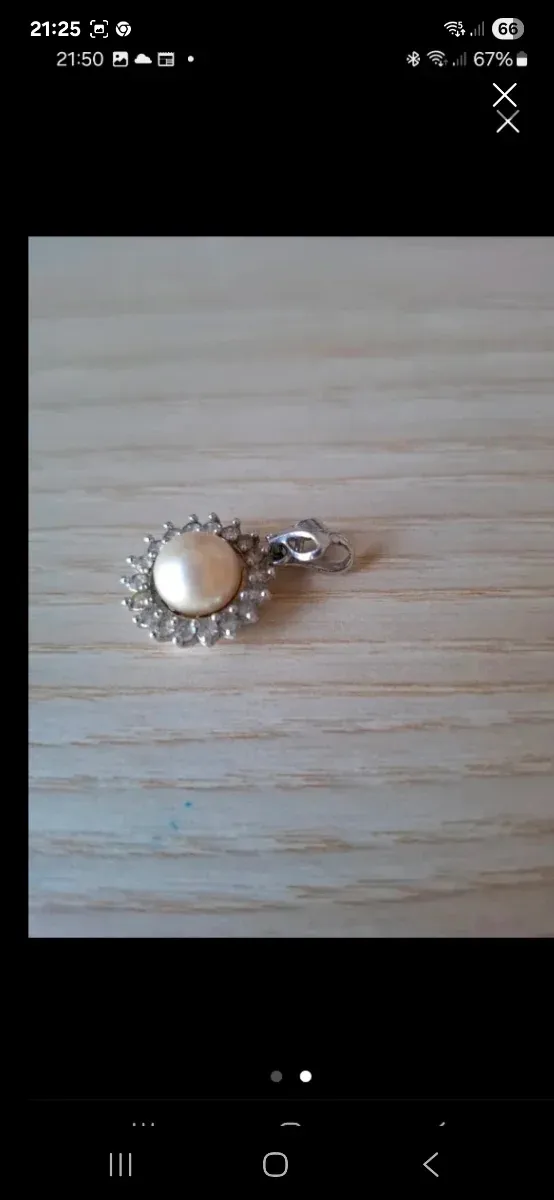 Colgante perla y circonitas