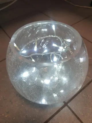 Vaso sfera decorativo con led