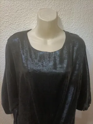 Camisa negra mujer con nudo