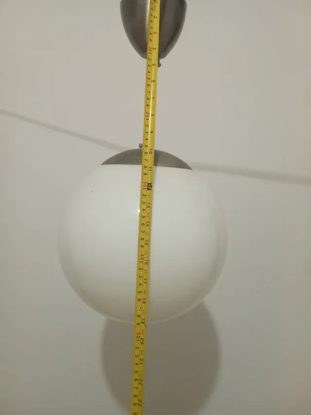 Lámpara globo vintage cristal y metal