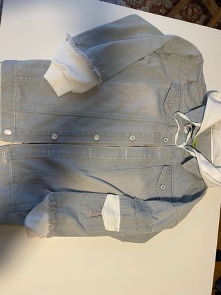 Cazadora vaquera Haykiu gris y blanca