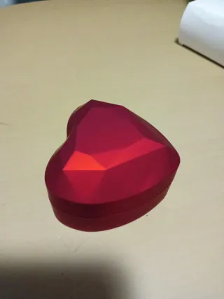 Caja Corazón Rojo con foco para Anillo