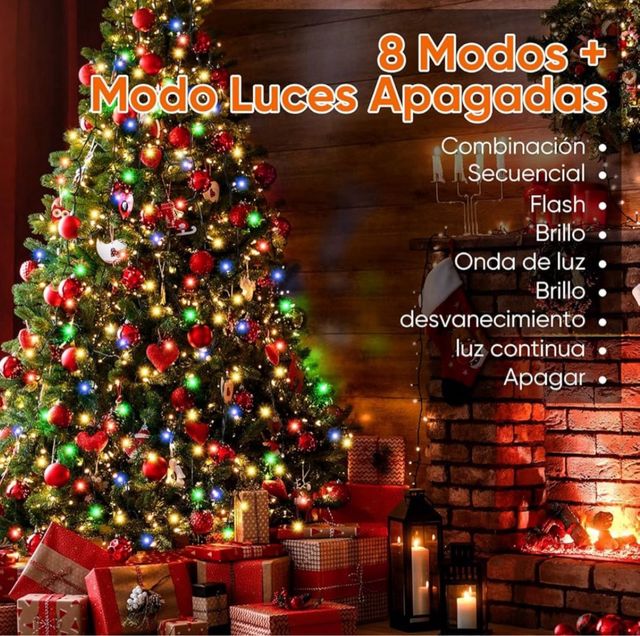 Luces LED Multicolor para Árbol de Navidad