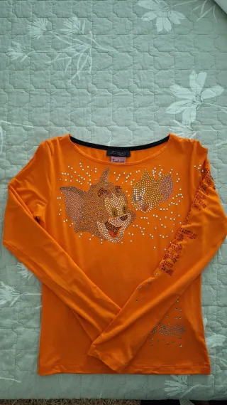 Maglietta donna Tom & Jerry con strass