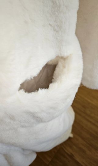 Precioso abrigo blanco pelo sintético Tamaño L