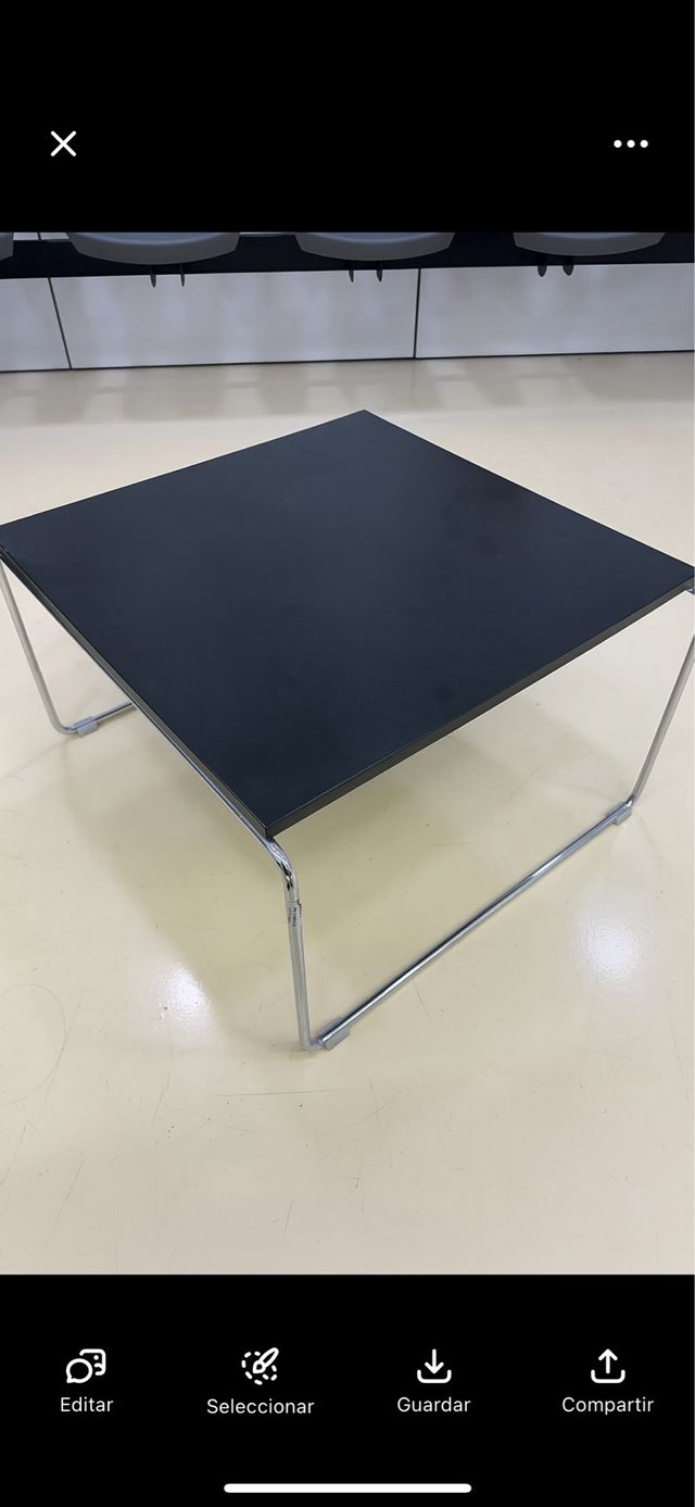Mesa auxiliar metal y madera