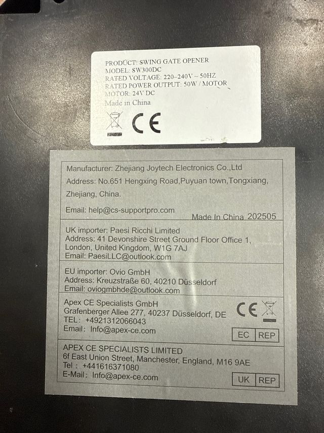 Kit motore per porta scorrevole SW300DC