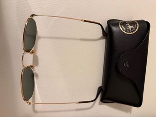 Occhiali da sole Ray-Ban esagonali oro