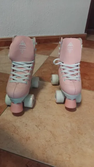 Patines de cuatro ruedas Oxelo rosas talla 37