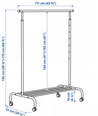 Burro Ropa Ikea RIGGA x2