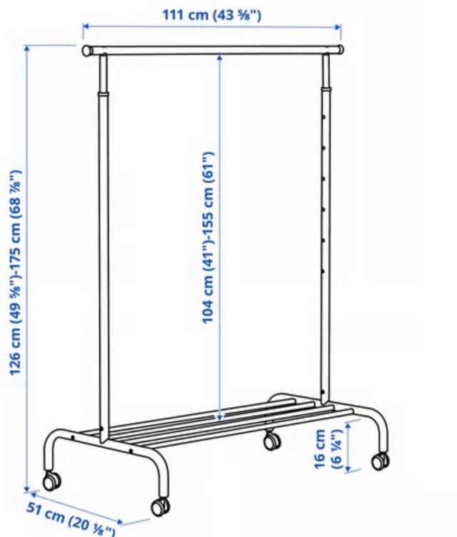 Burro Ropa Ikea RIGGA x2