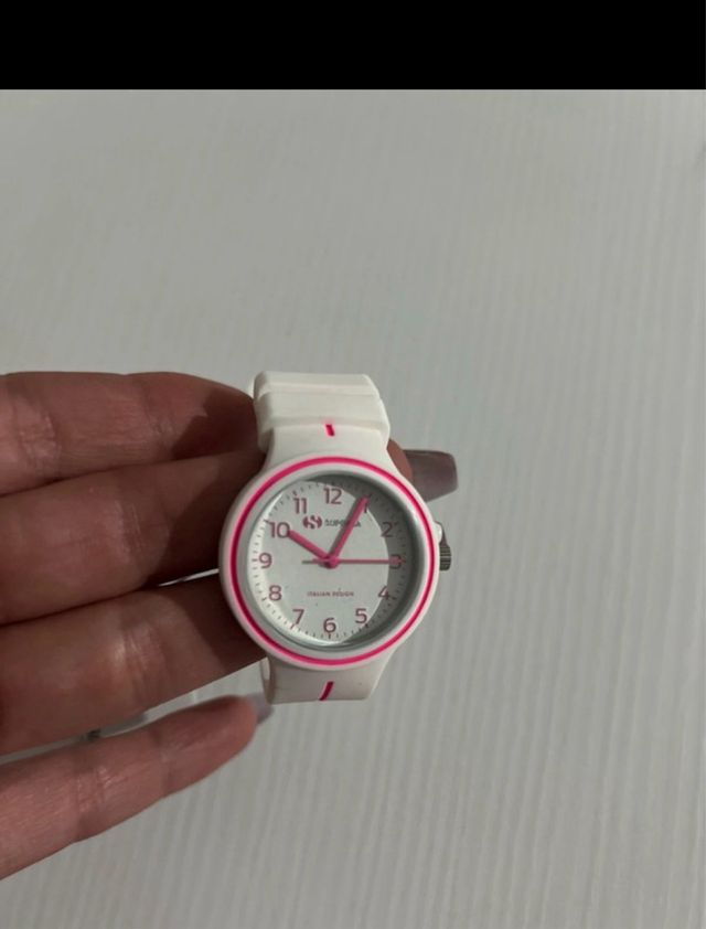Orologio Superga bianco e fucsia