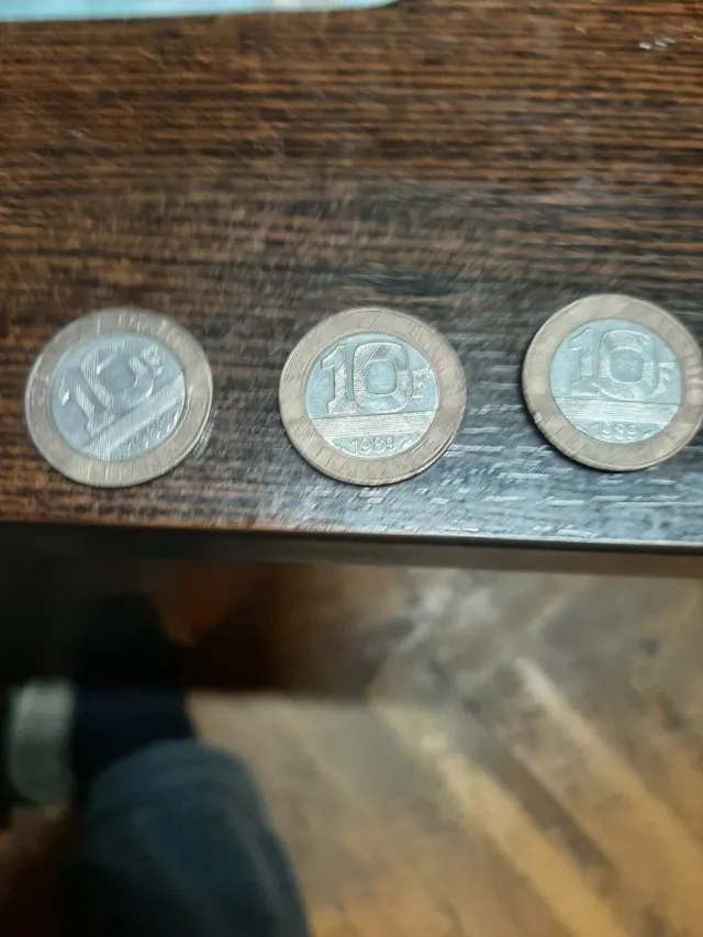 3 Monete 10 Franchi 1989