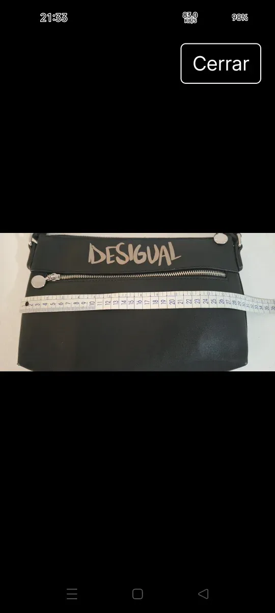 Bolso Desigual negro con estampado