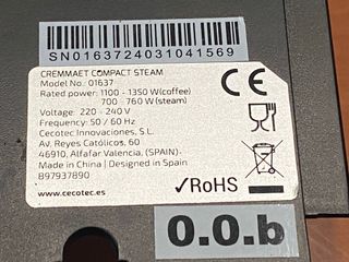 Motor y molinillo Cecotec Cremmaet Compact