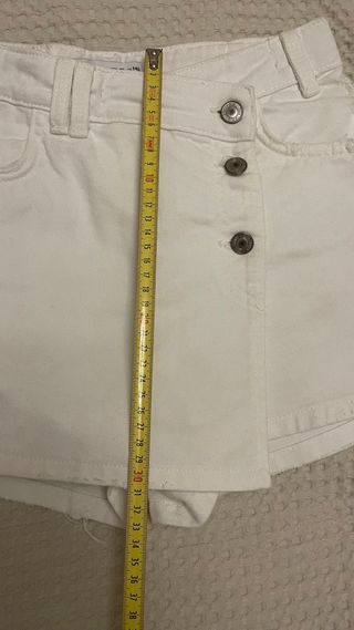 Falda pantalón Zara blanca