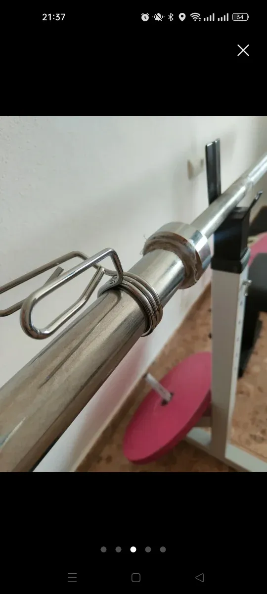 Barra Olímpica Maniak 20 kg + cierres