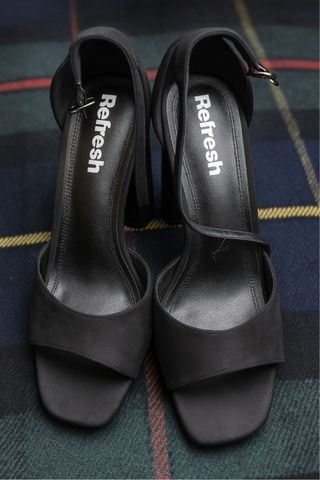 Scarpe nere tacco largo plateau