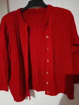 Jersey de punto rojo