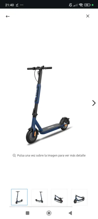 Patinete Rebook Azul (No Enciende)