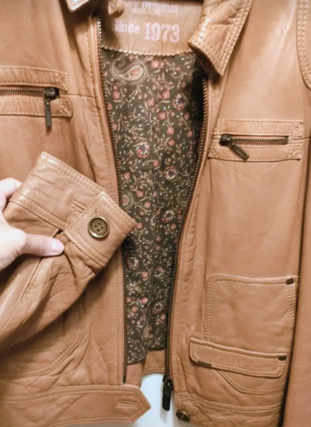Cazadora 100% Cuero Marrón