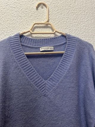 Jersey punto mujer cuello pico