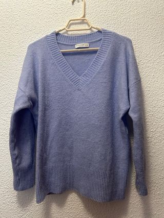 Jersey punto mujer cuello pico