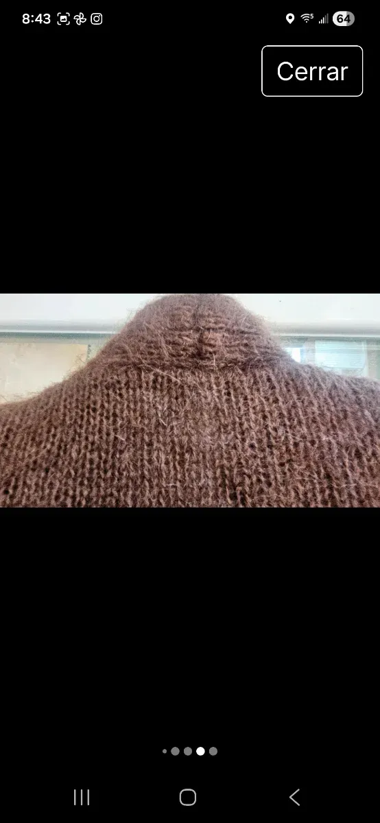 Cárdigan Vintage Mohair Forrado Apliques florales