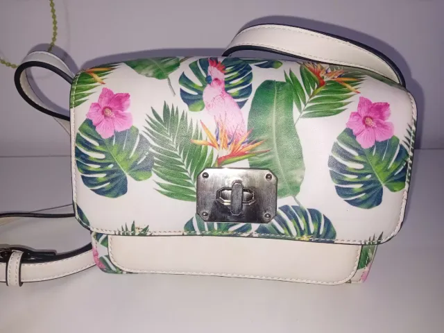 Bolso de hombro estampado tropical