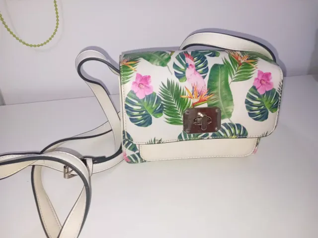 Bolso de hombro estampado tropical