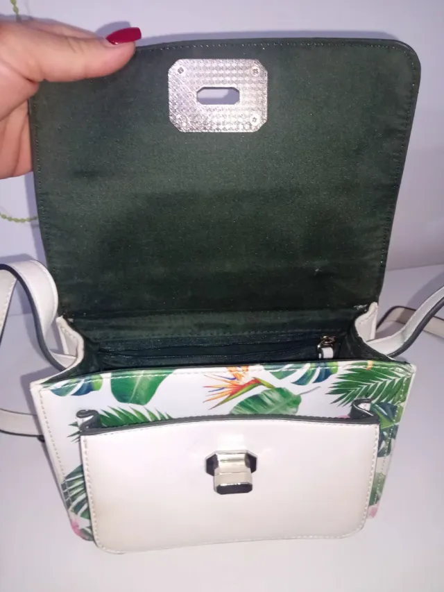 Bolso de hombro estampado tropical