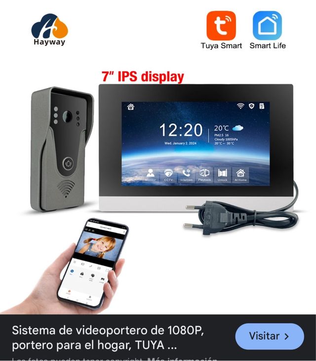 Videoportero Hayway 7 IPS Pantalla