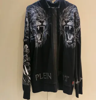 Felpa Plein Sport con zip e stampa leone