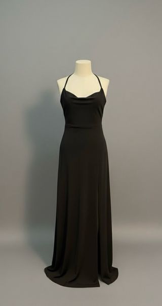 Abito lungo nero con spacco