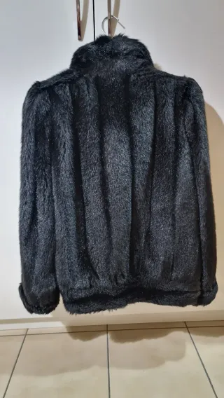 Pelliccia ecologica Visone nera