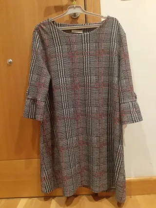 Vestido estampado cuadros