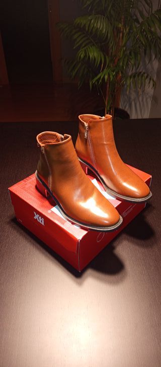 Botines mujer piel color Camel