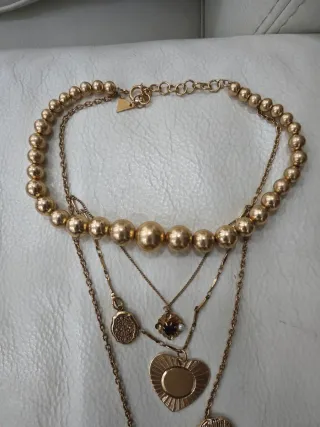 Collar Free People capas oro y verde