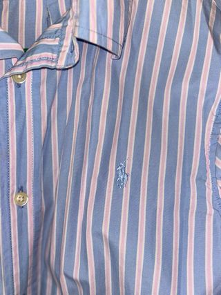 Camisa Ralph Lauren Rayas Azul y Rosa niño