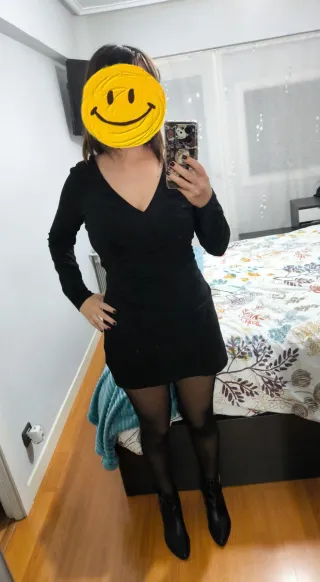 Vestido ceñido Zara Negro Talla M