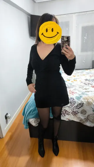 Vestido ceñido Zara Negro Talla M