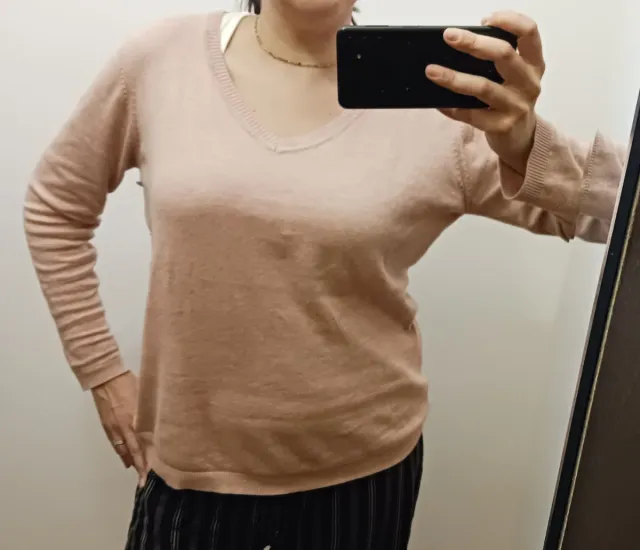 Jersey rosa claro con botones