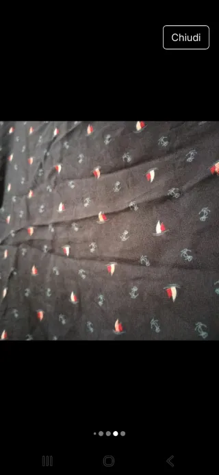 Sciarpa fantasia blu e rossa