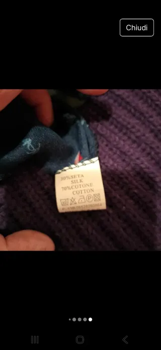 Sciarpa fantasia blu e rossa