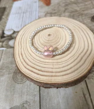 Pulsera "Modelo Rabbit" con Perlas Blancas
