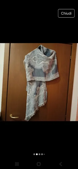 Sciarpa Saldarini beige e grigio