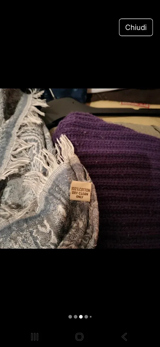 Sciarpa Saldarini beige e grigio