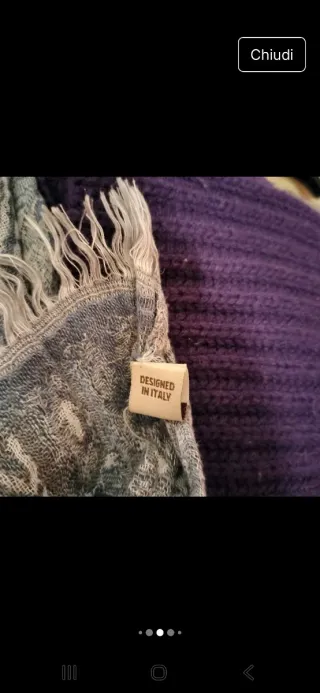 Sciarpa Saldarini beige e grigio