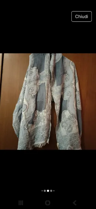 Sciarpa Saldarini beige e grigio